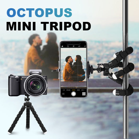 Flexible Mini Octopus Tripod (Remote control included)